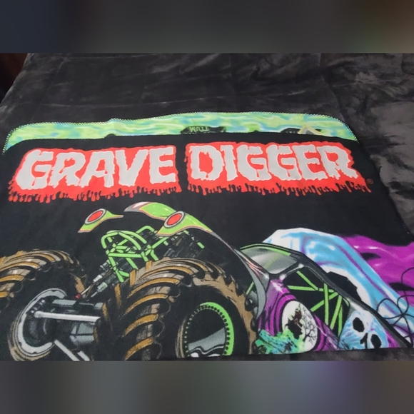 Other Monster Jam Grave Digger Throw Blanket Poshmark